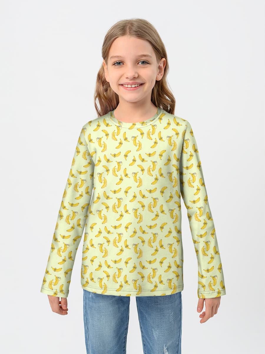Baumwoll-Langarmshirt Mädchen