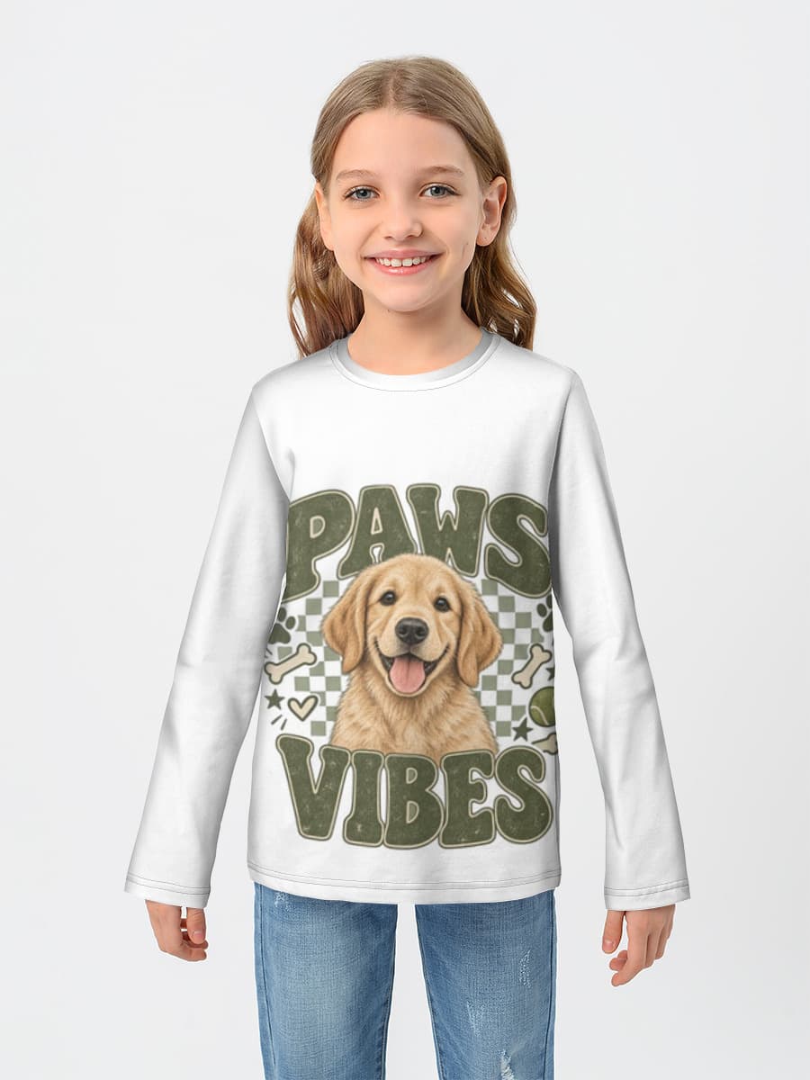 Girls' cotton long sleeve shirt