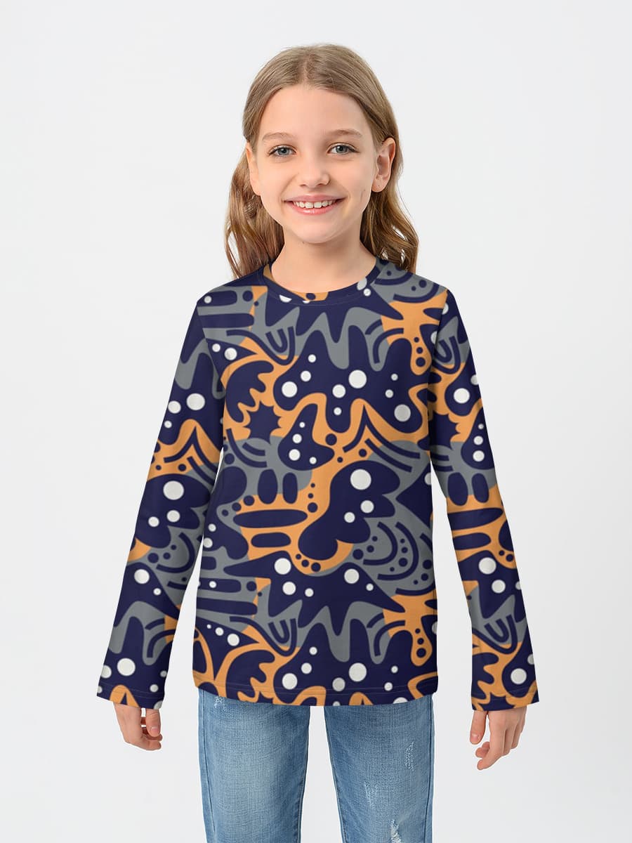 Baumwoll-Langarmshirt Mädchen