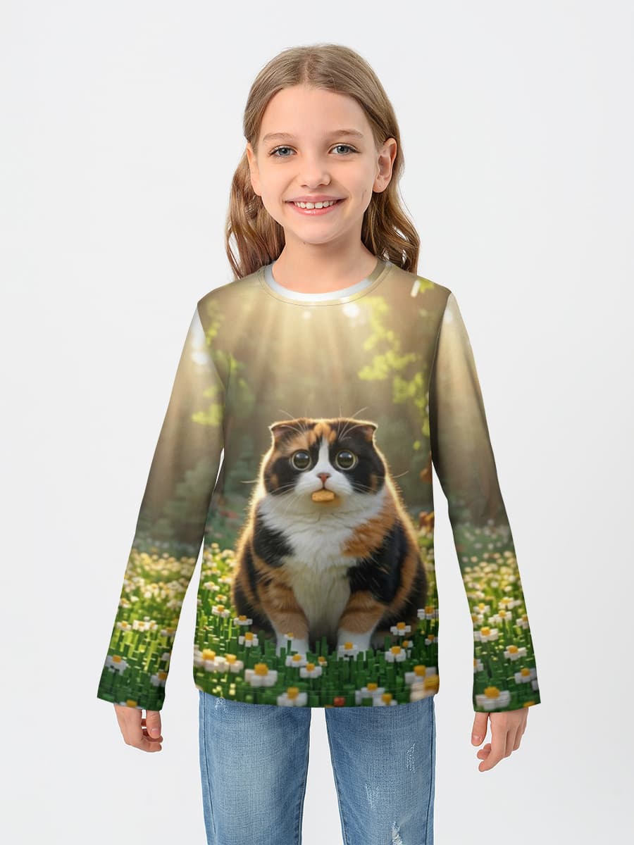 Children's cotton long sleeve shirt