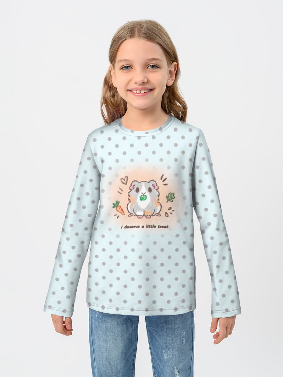 Girls' cotton long sleeve shirt
