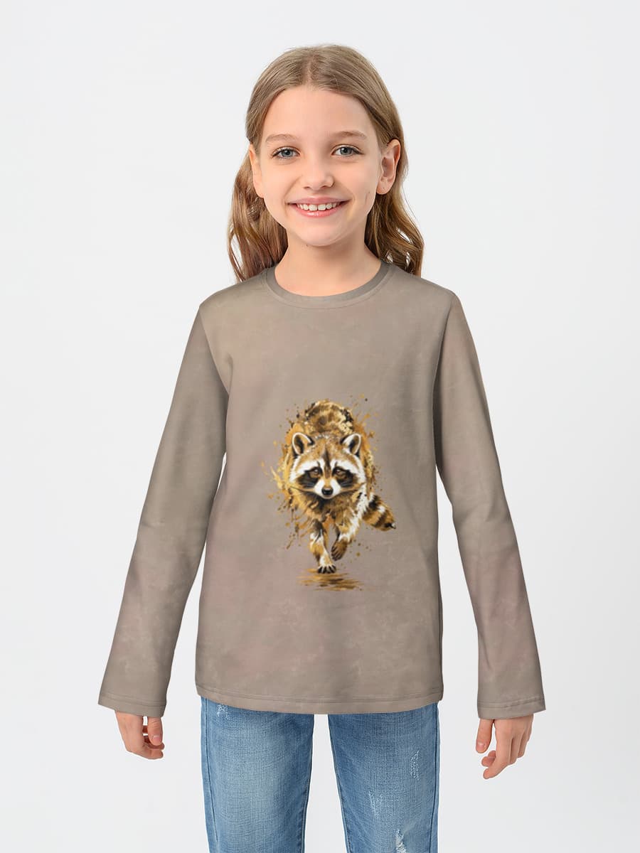 Camiseta Manga Larga de Algodón Niña