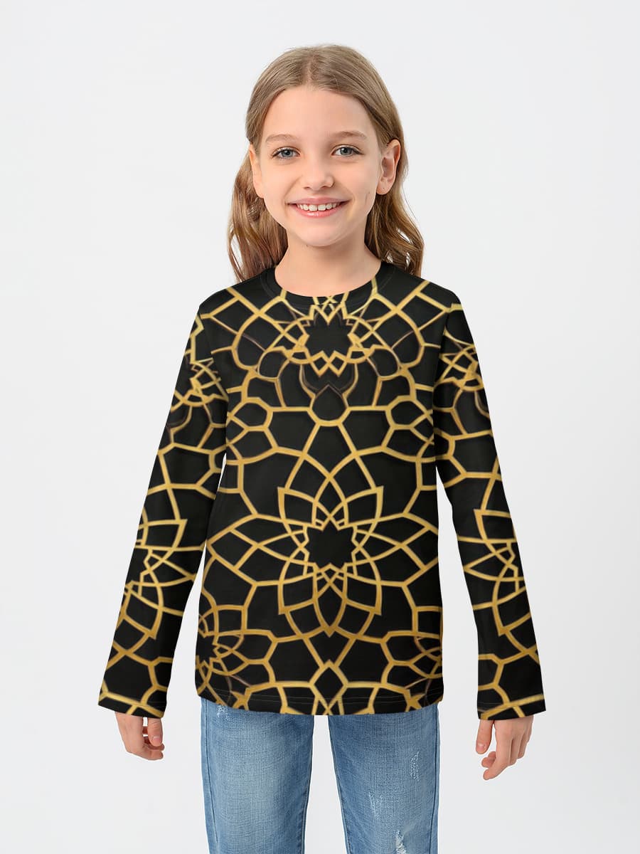 Children's cotton long sleeve shirt