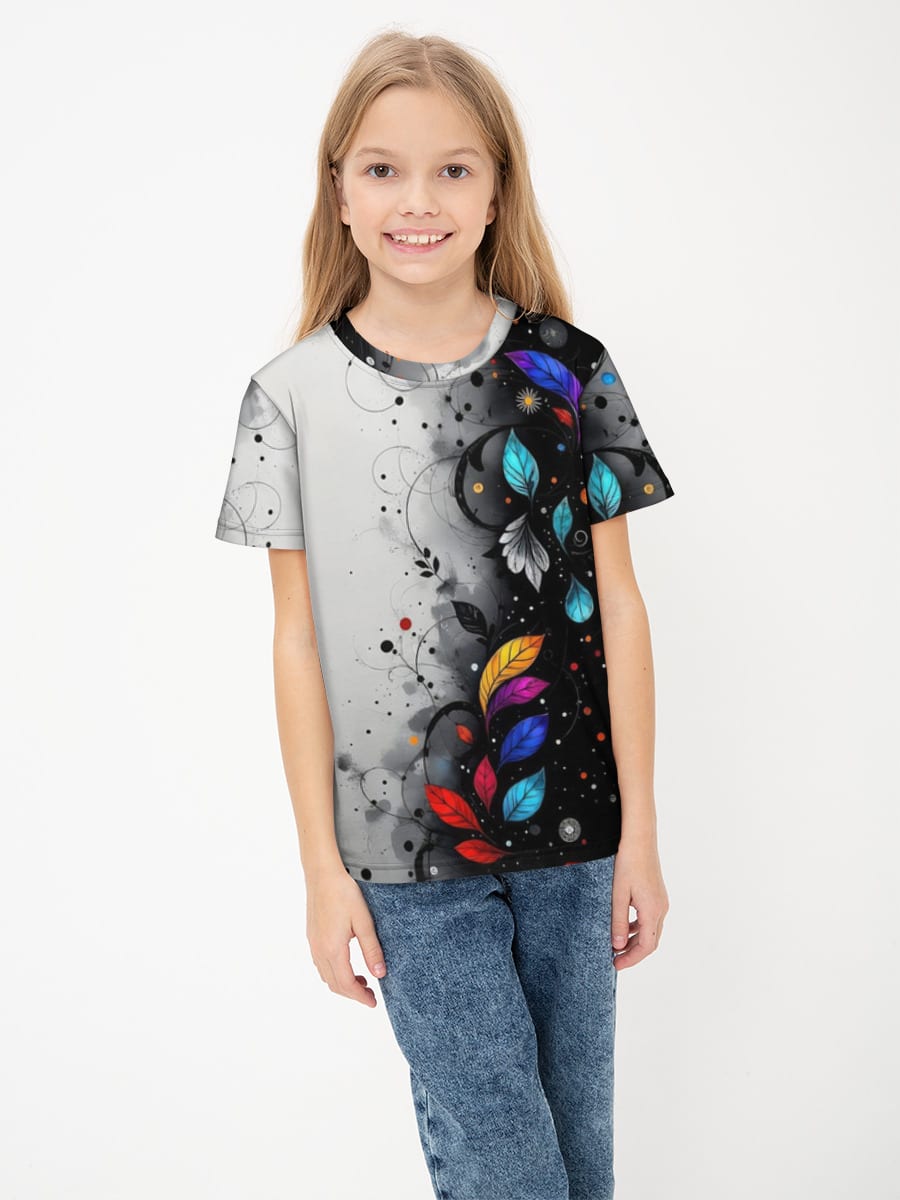 colorful falling flowers