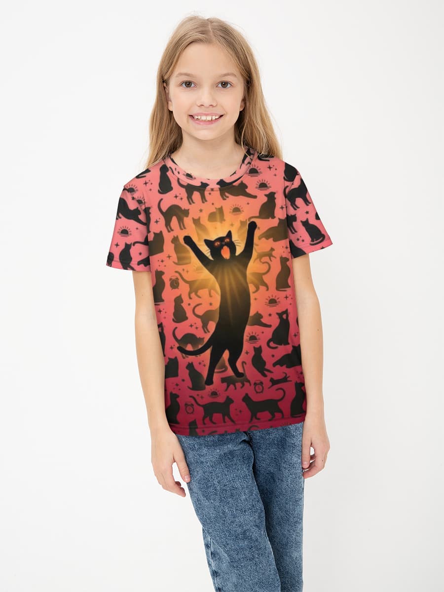 Children's cotton T-shirt (for girls. Copy)
