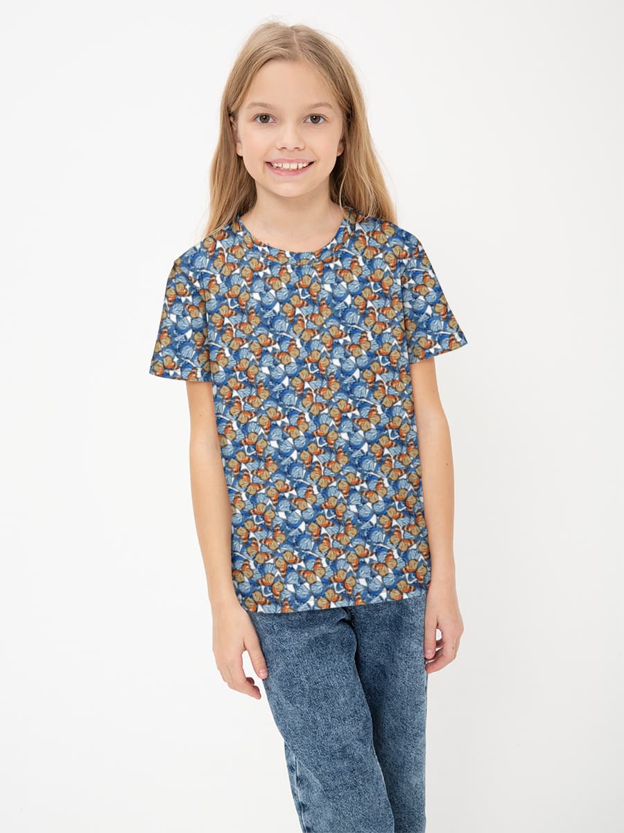 Girls' basic cotton T-shirt