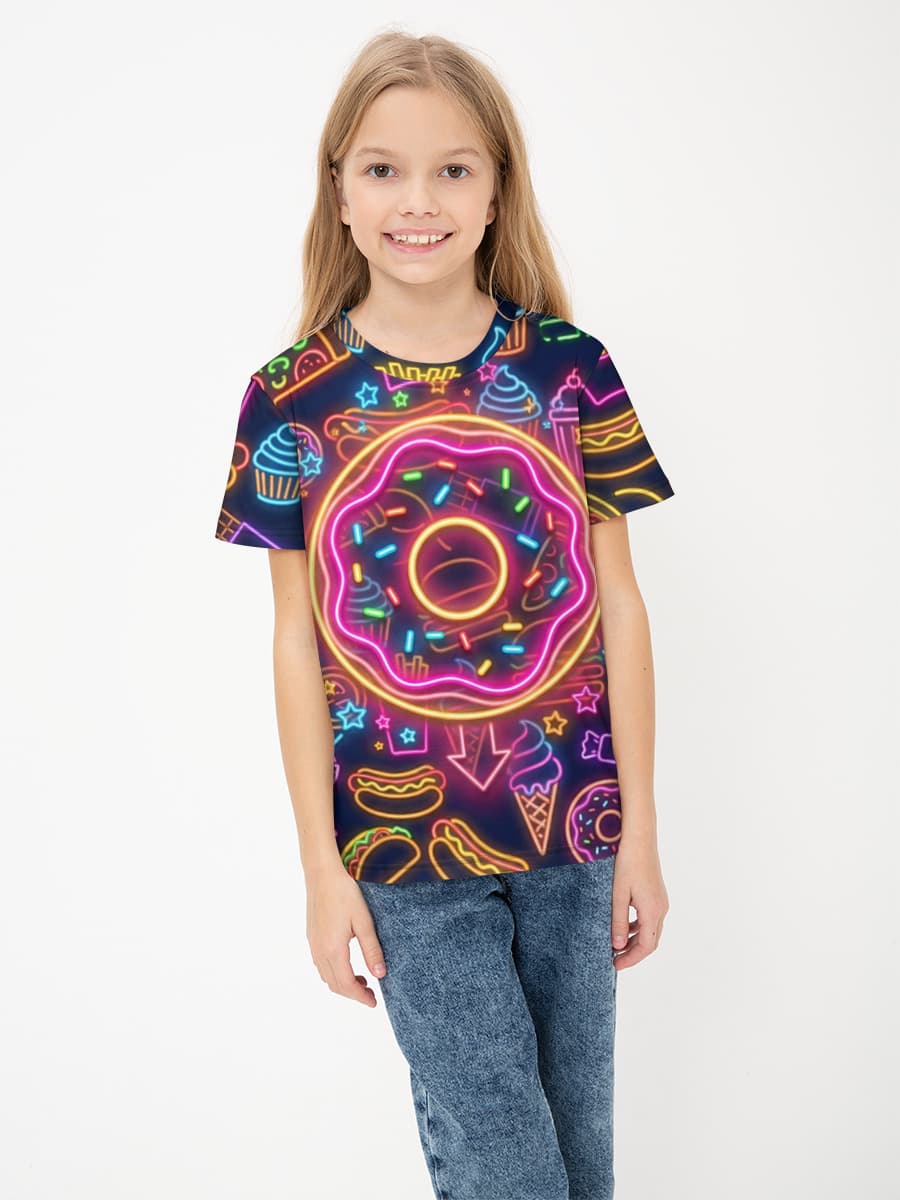 Children's cotton T-shirt (for girls. Copy)
