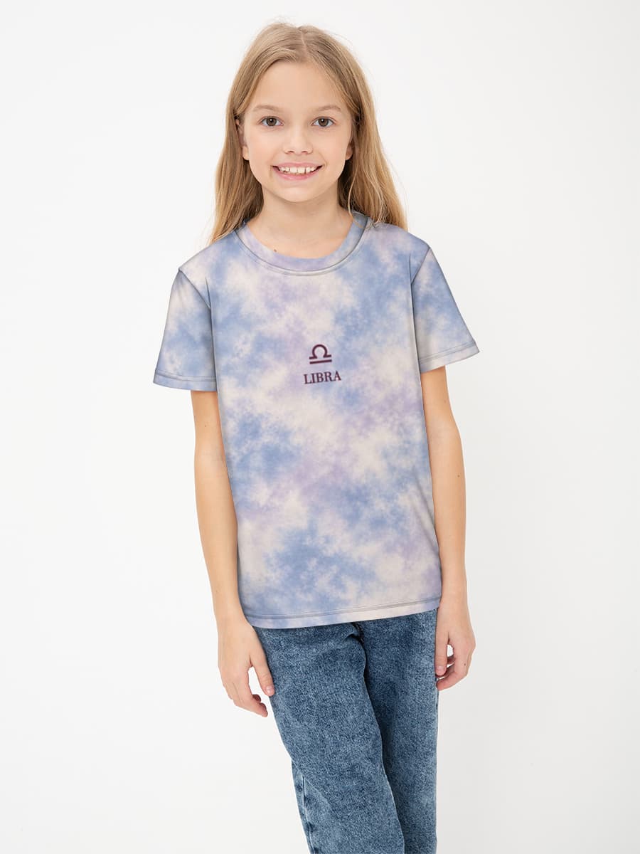 Girls' basic cotton T-shirt