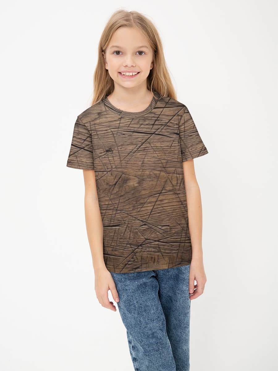 Wooden shirt — Children's cotton T-shirt (for girls)