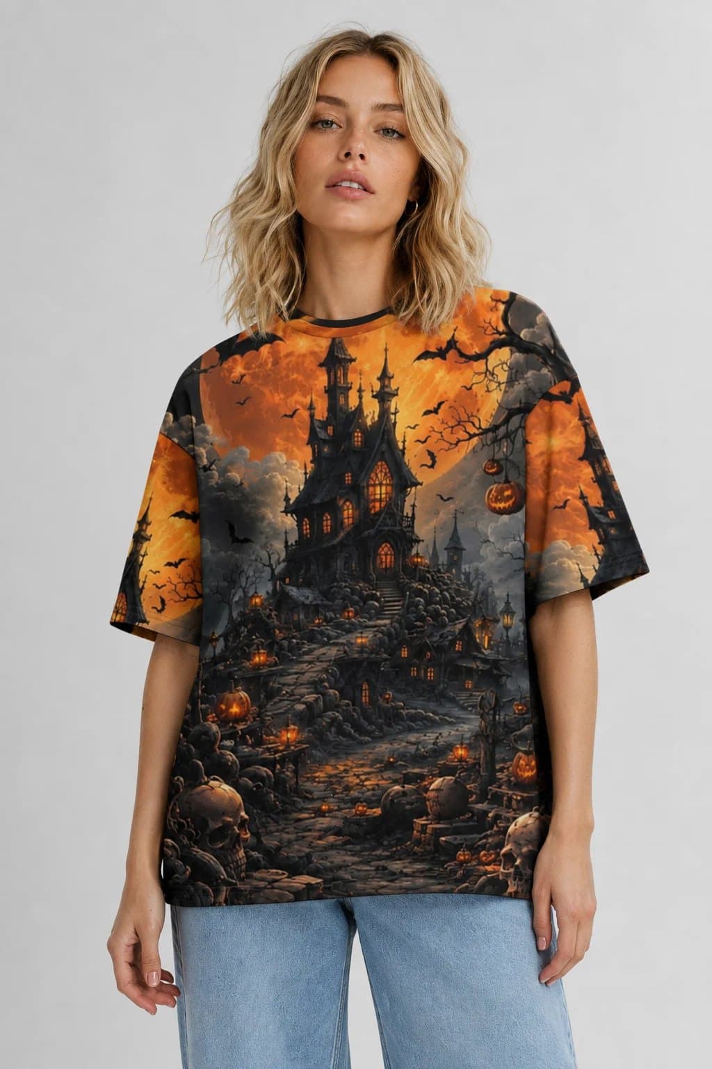 Halloween All-Over Print T-Shirts: Full-Coverage Ideas on 100% Cotton