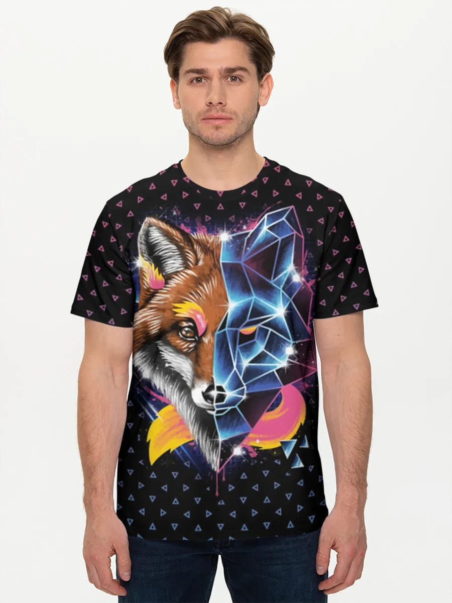 Neon Geometrischer Fuchs