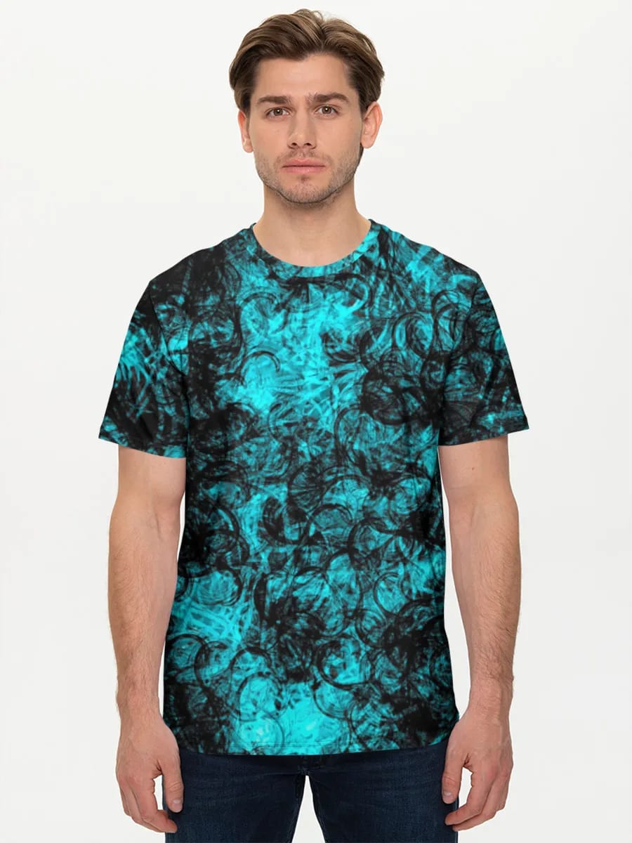Teal Grunge Scribble Texture