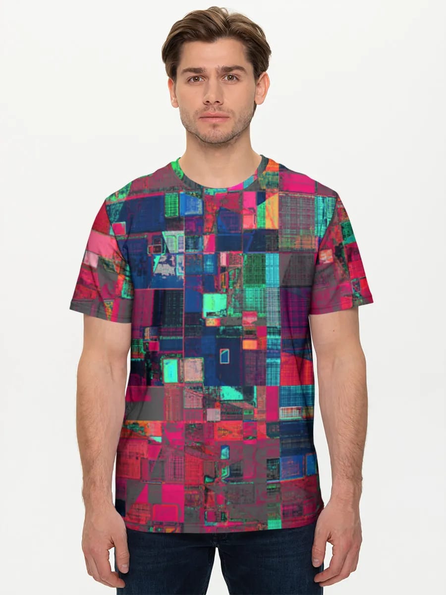 Neon Glitch-Mosaik