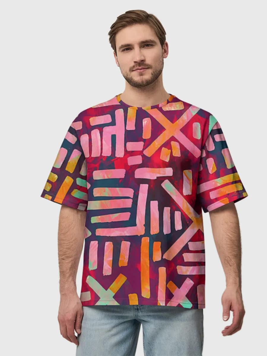 Herren Oversized Baumwoll T-Shirt