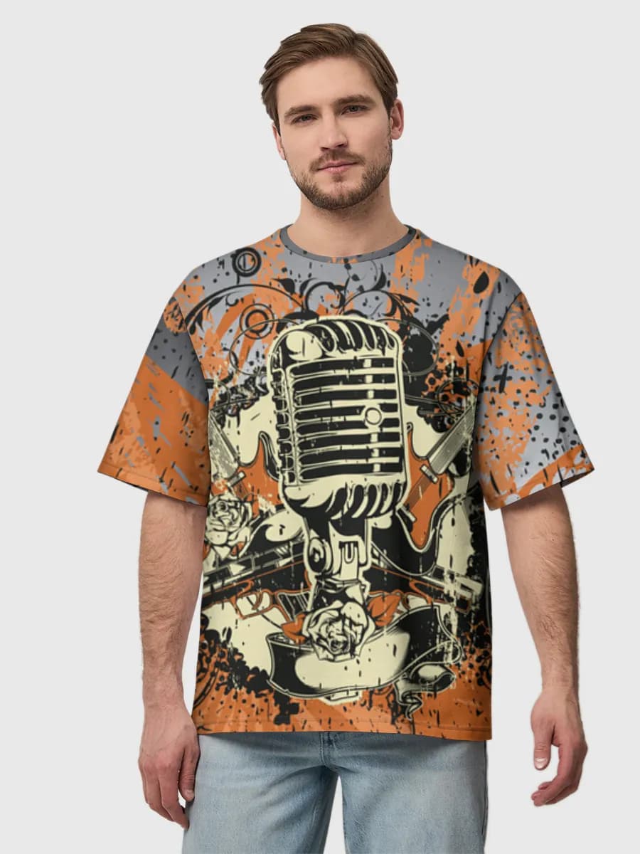 Camiseta de algodón extragrande para hombre