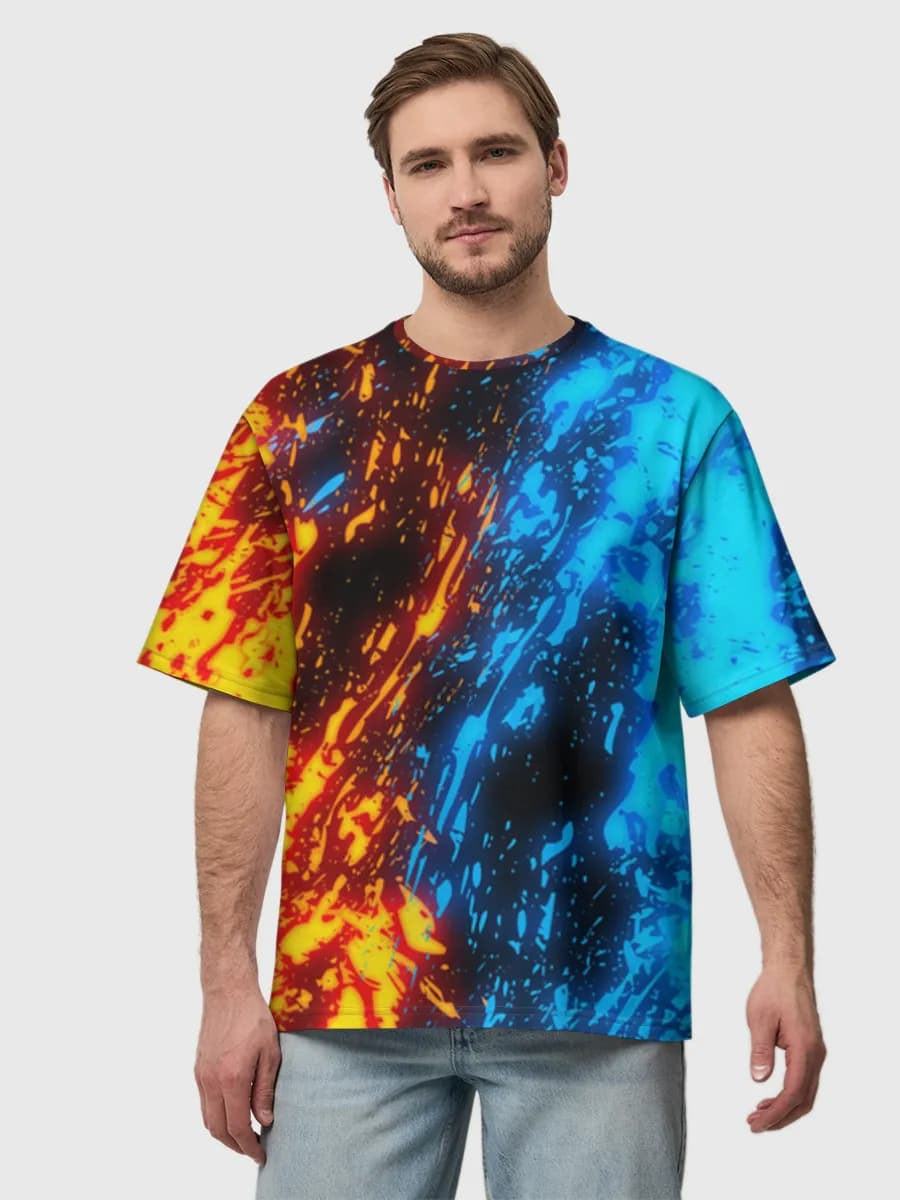 Herren Oversized Baumwoll T-Shirt