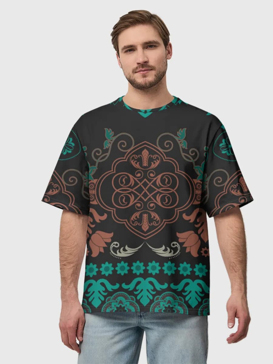 Camiseta de algodón extragrande para hombre