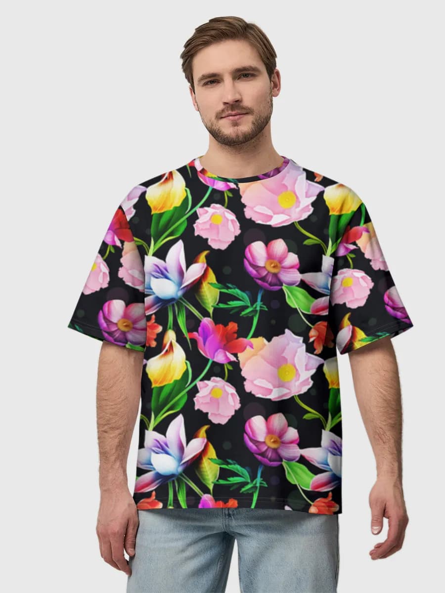 Herren Oversized Baumwoll T-Shirt