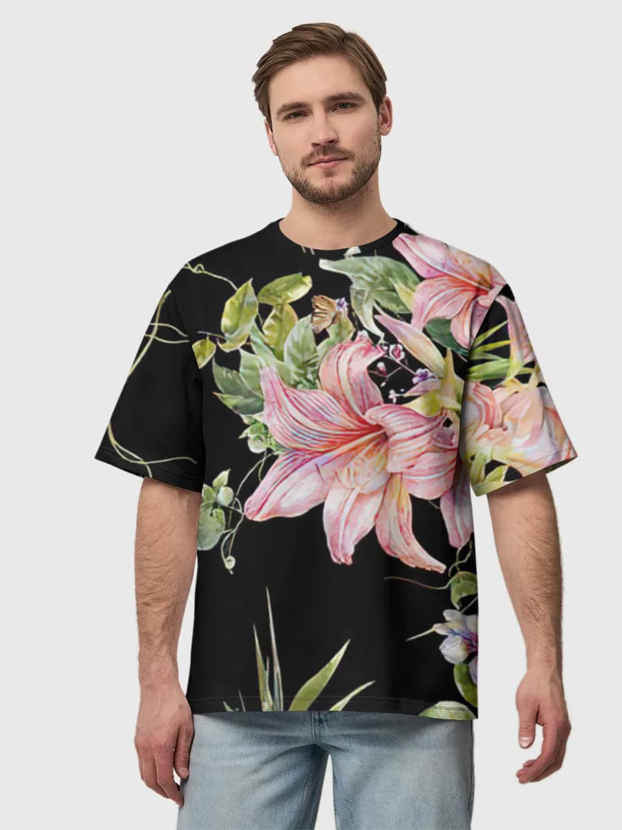 Herren Oversized Baumwoll T-Shirt