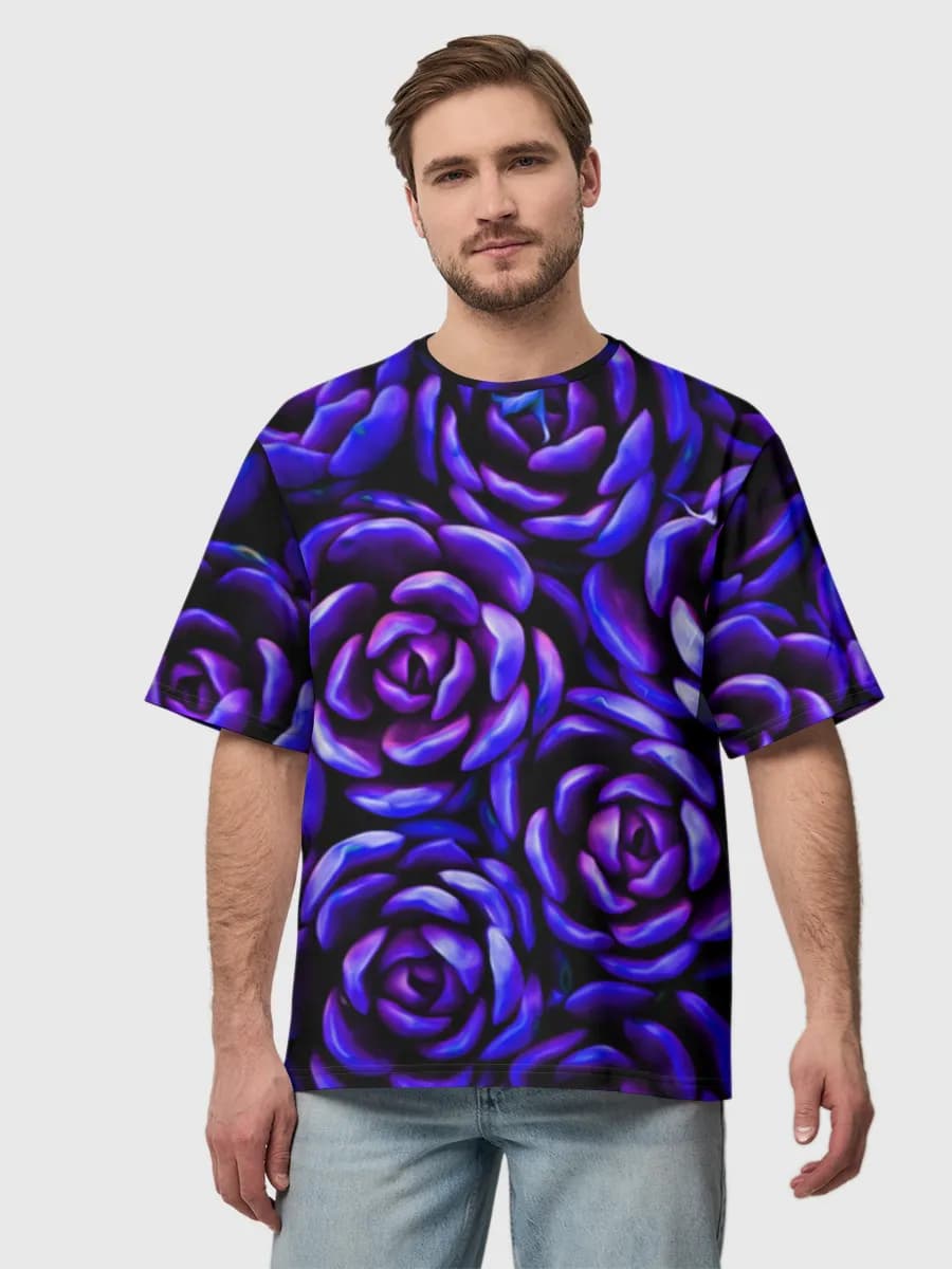 Camiseta de algodón extragrande para hombre