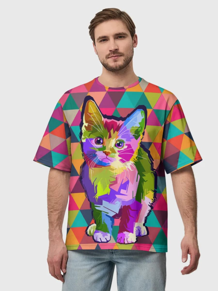 Men's oversized cotton T-shirt