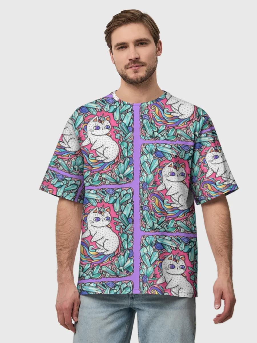 Camiseta de algodón extragrande para hombre