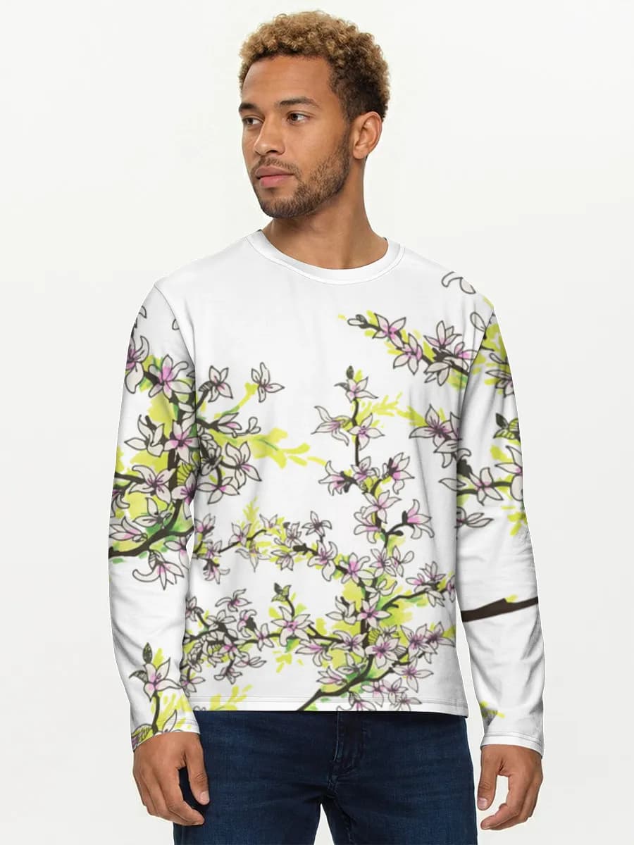 Camisa de manga larga de algodón para hombre