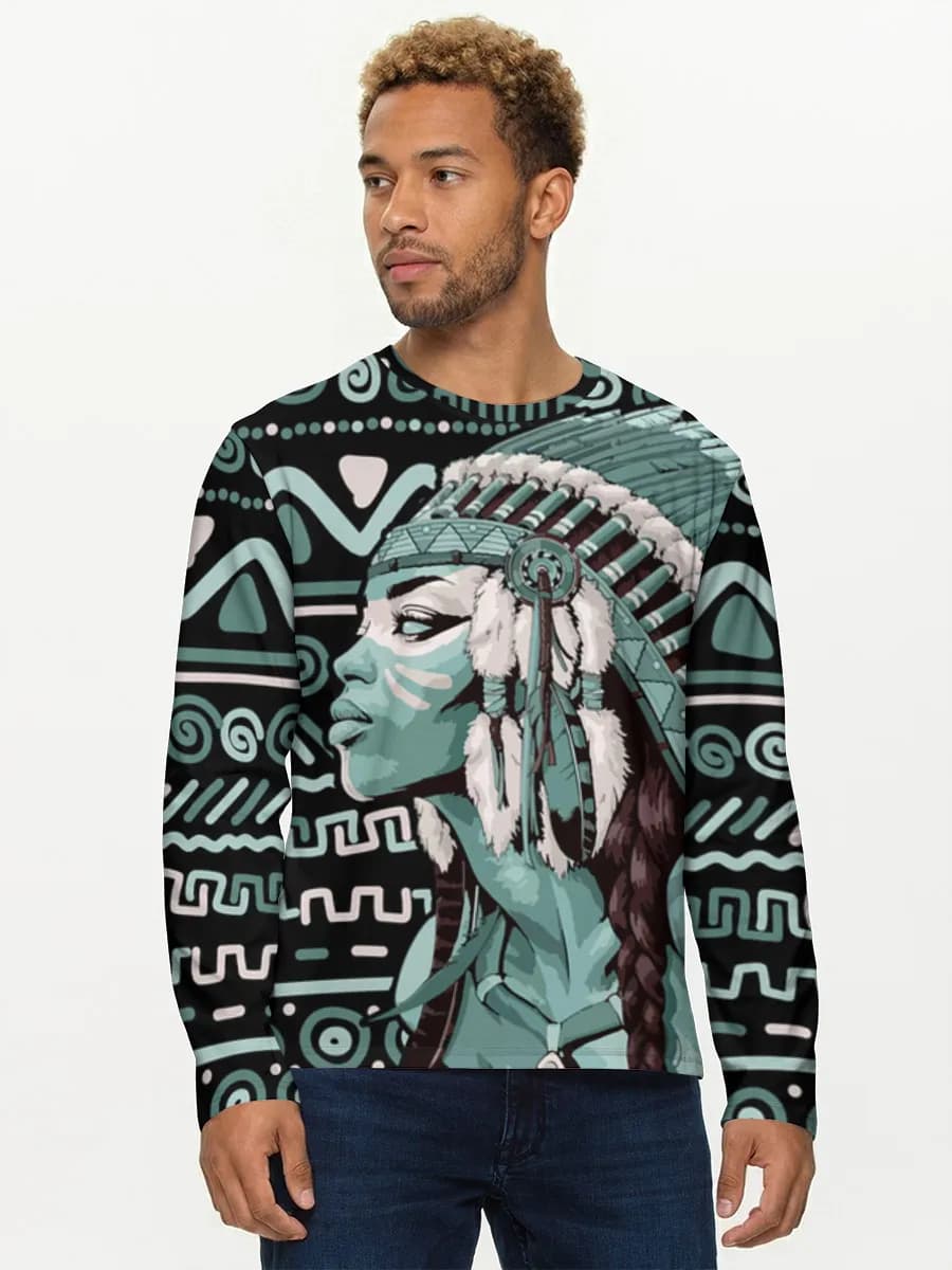 Men's cotton long sleeve shirt
