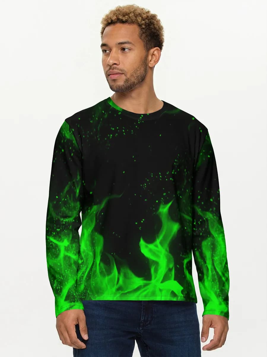 Camisa de manga larga de algodón para hombre