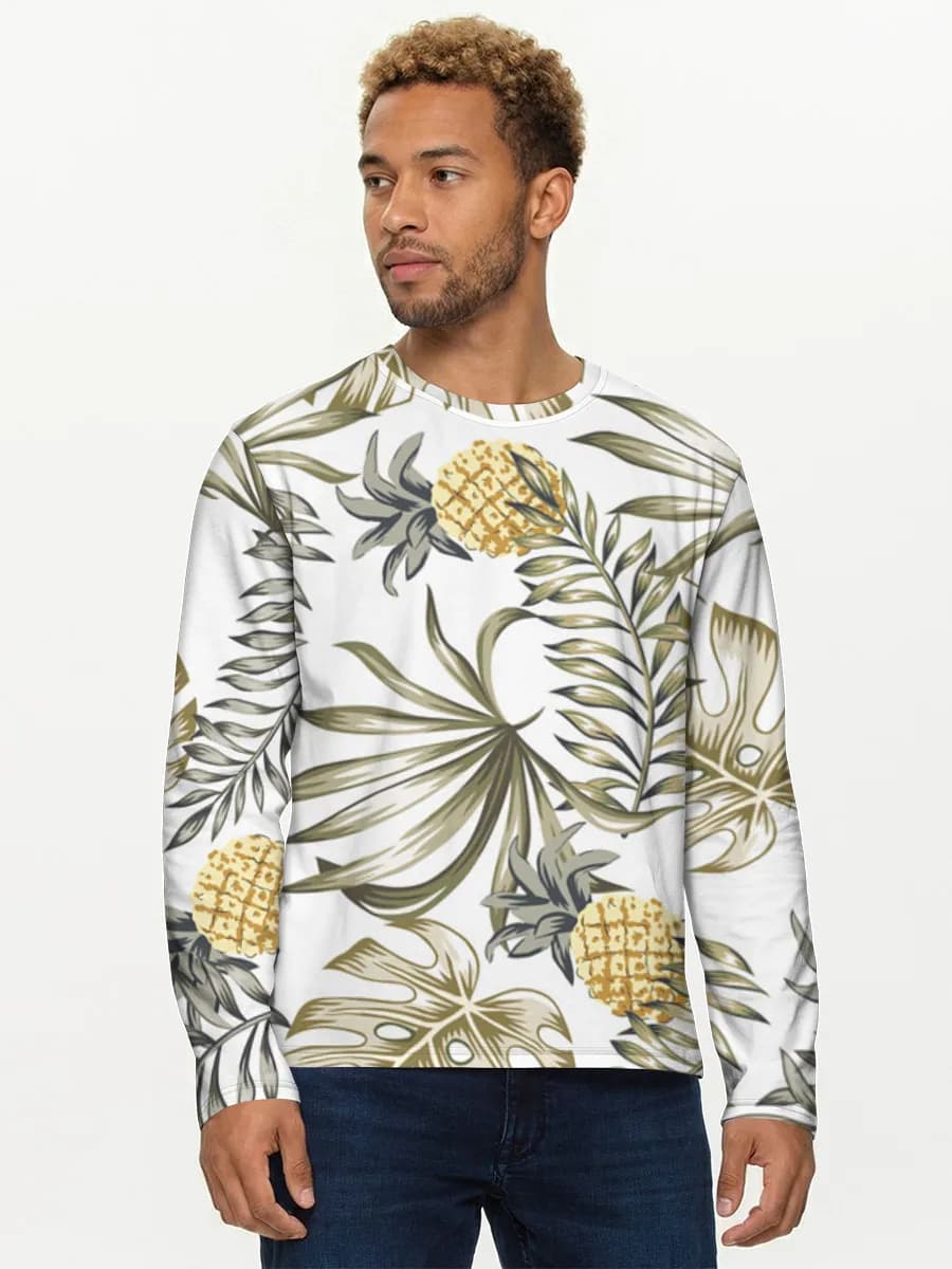 Camisa de manga larga de algodón para hombre