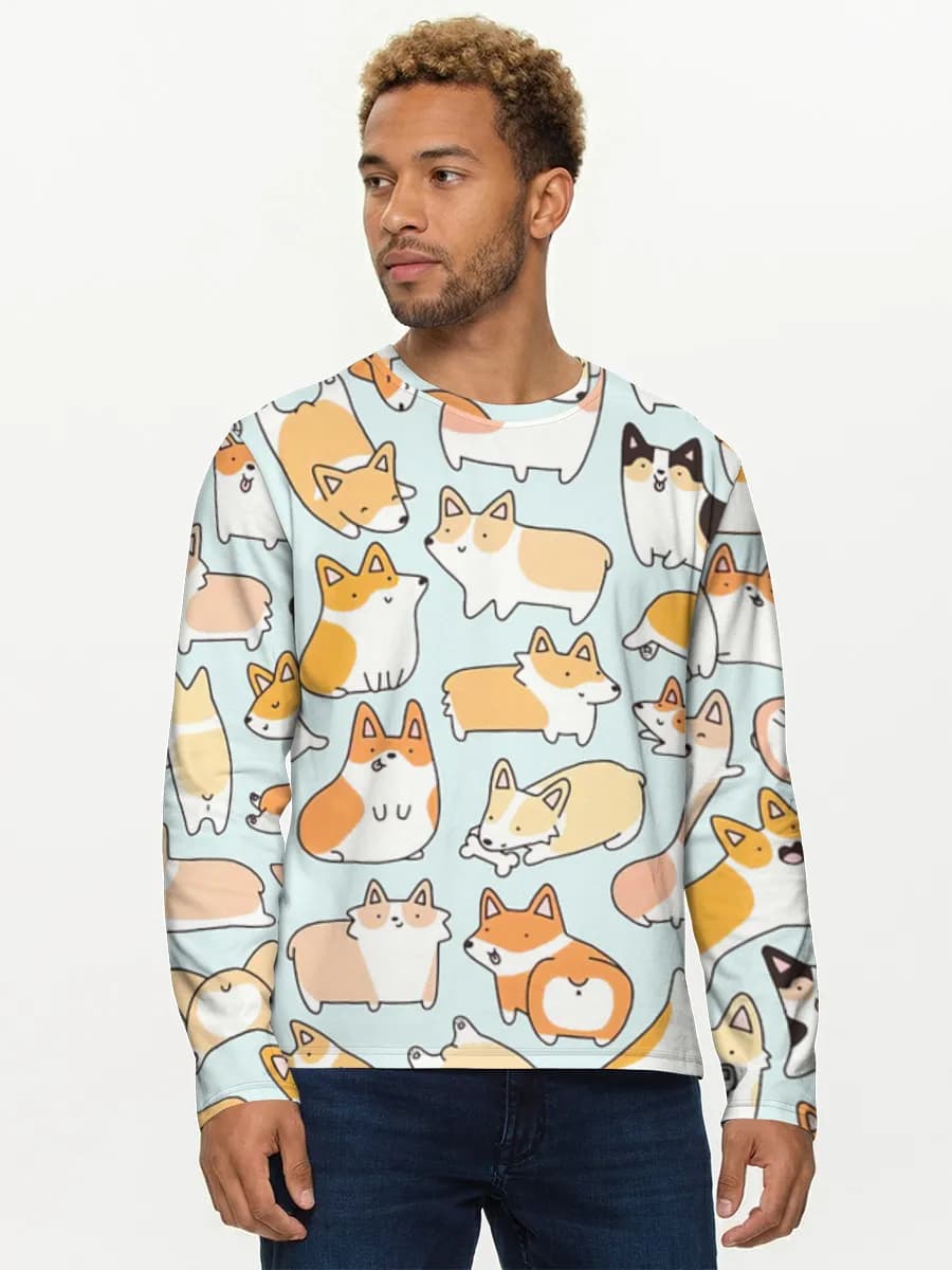 Camisa de manga larga de algodón para hombre