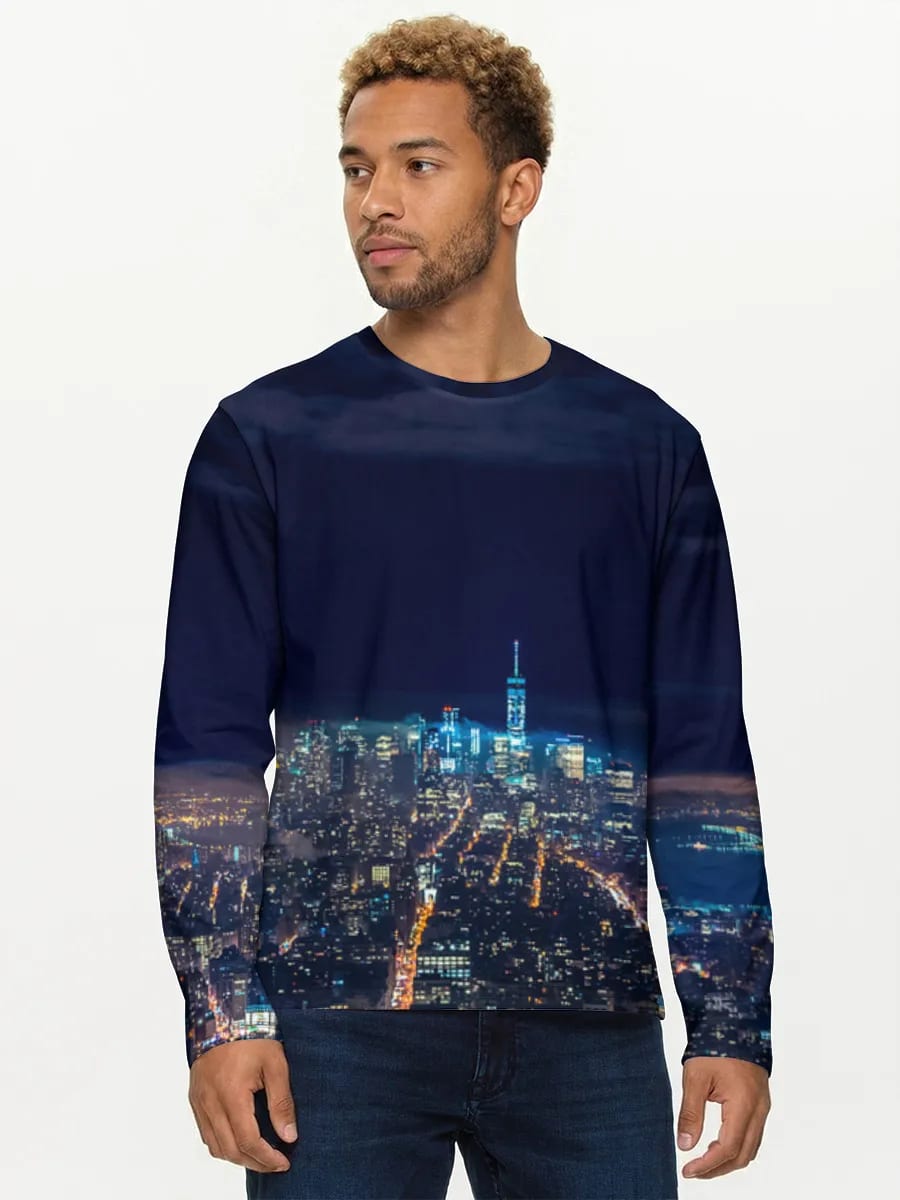 Neon Night City Skyline