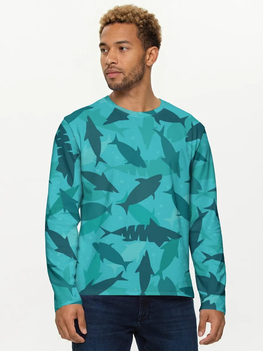Teal Fish Silhouettes