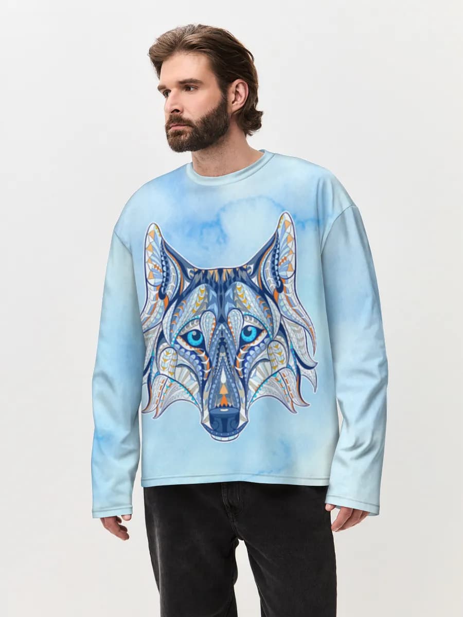 Men's oversized cotton long sleeve
