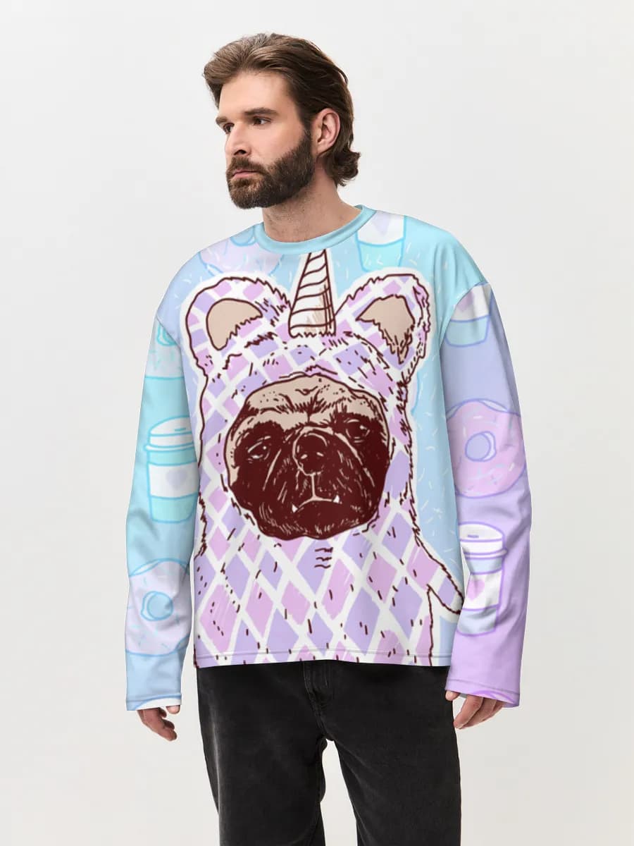 Men's oversized cotton long sleeve