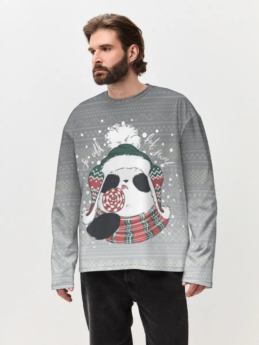 Men's oversized cotton long sleeve