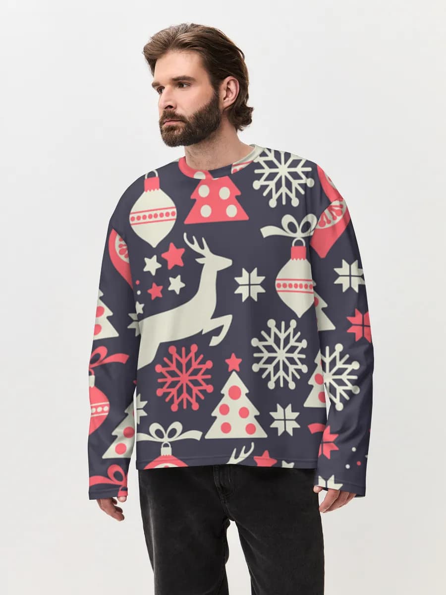 Men's oversized cotton long sleeve