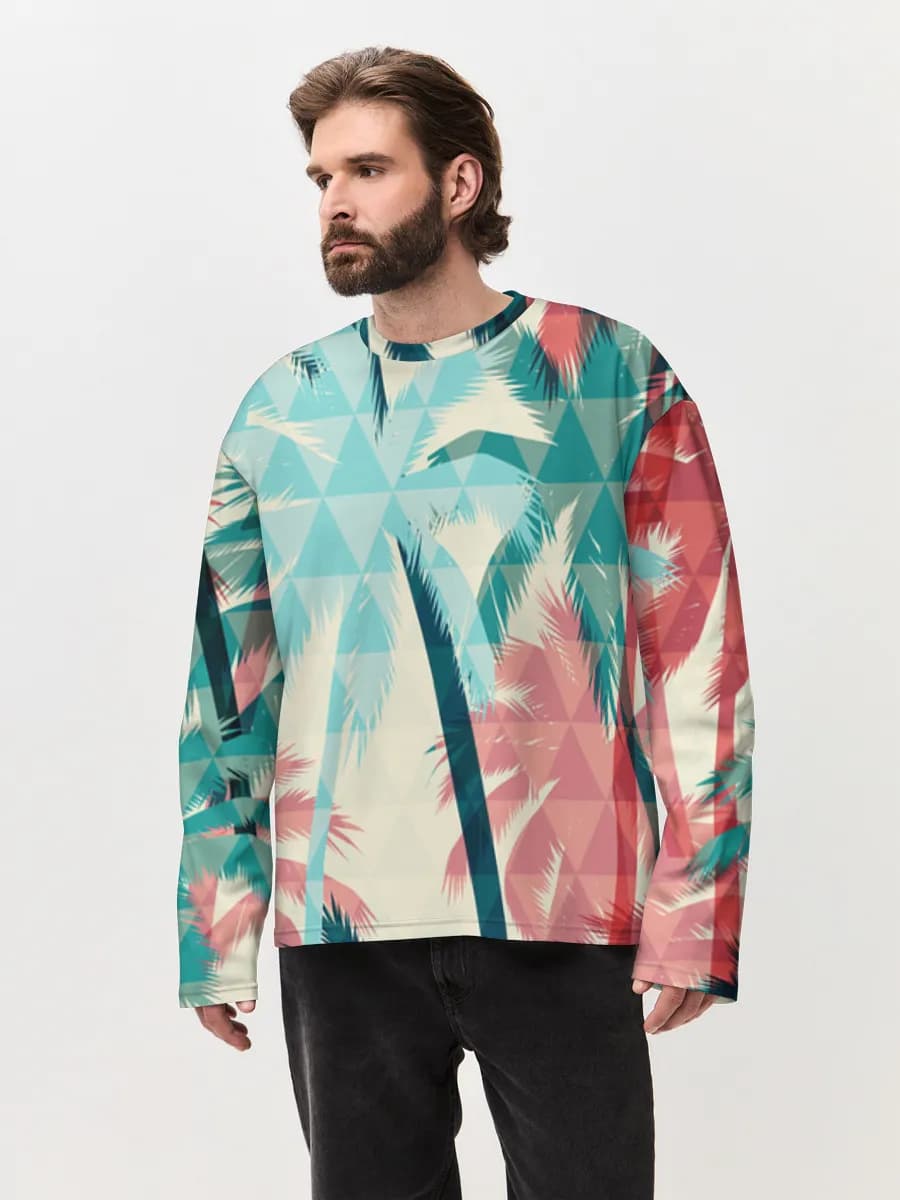 Men's oversized cotton long sleeve