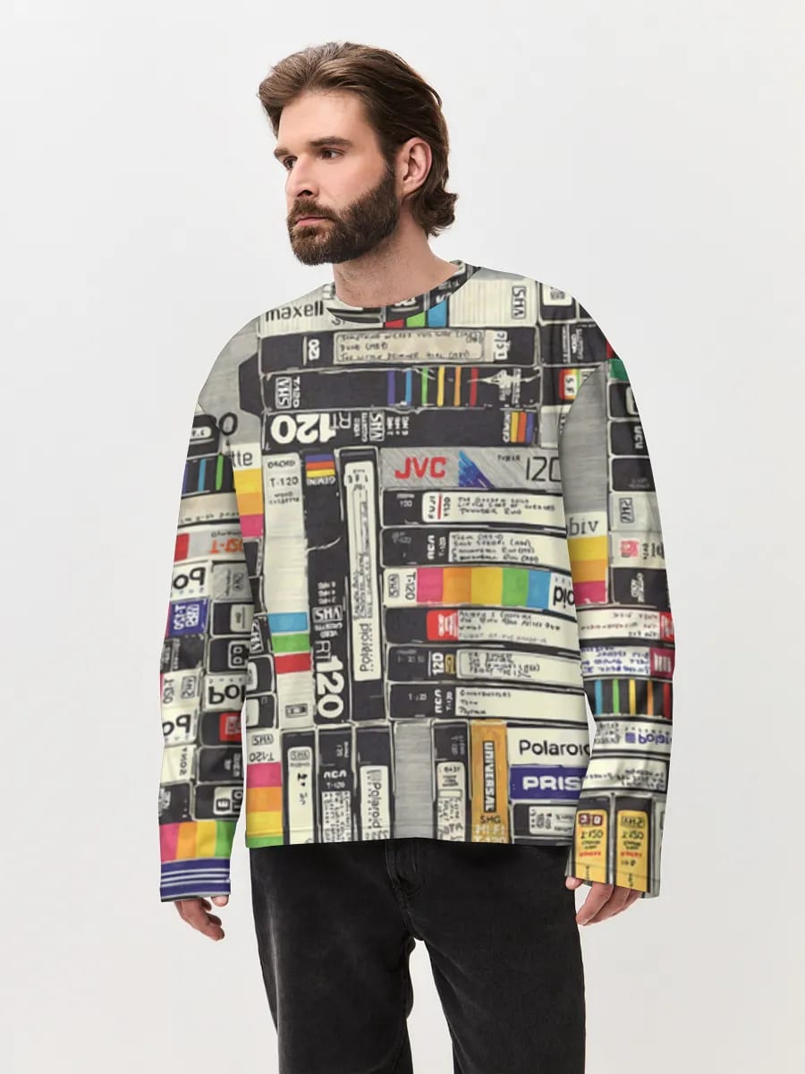 Retro VHS Tape Collage