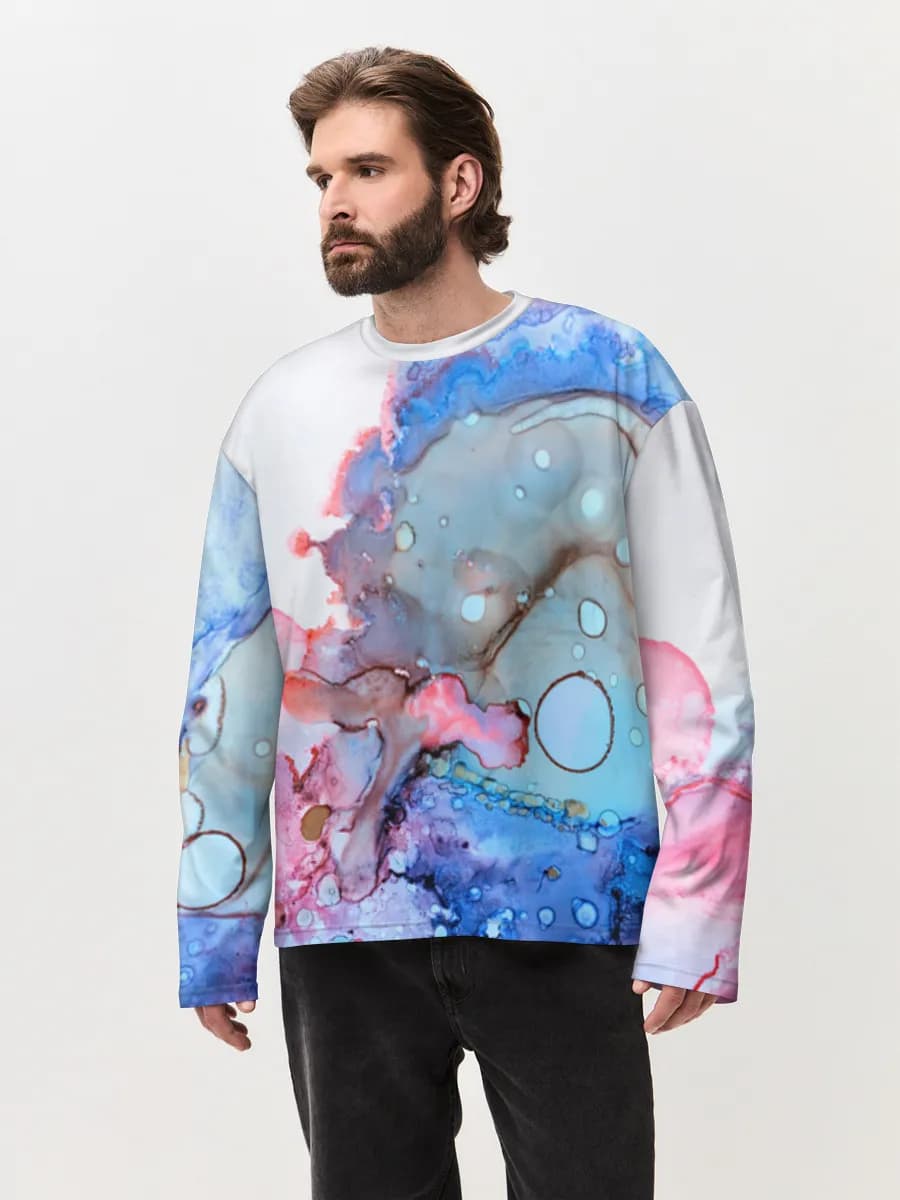 Men's oversized cotton long sleeve