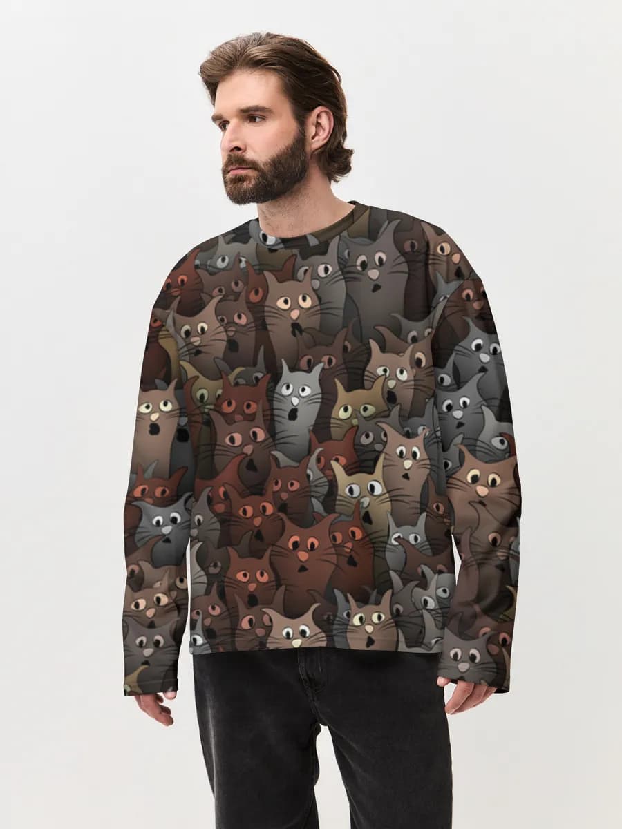 Men's oversized cotton long sleeve