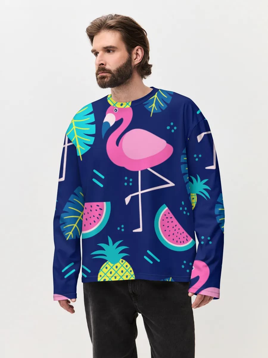 Men's oversized cotton long sleeve