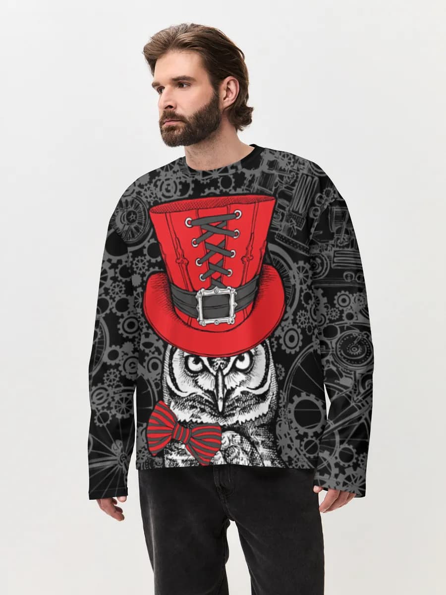 Men's oversized cotton long sleeve