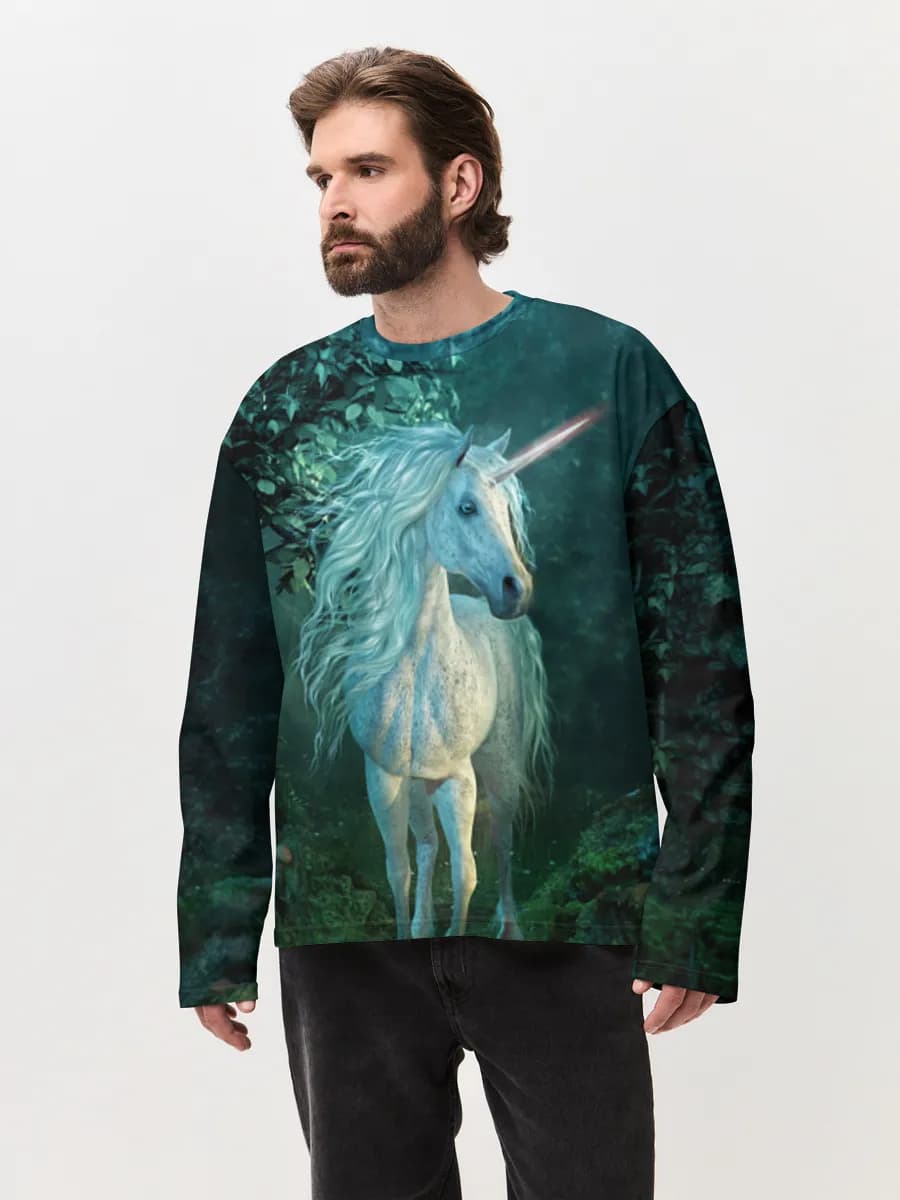 Men's oversized cotton long sleeve