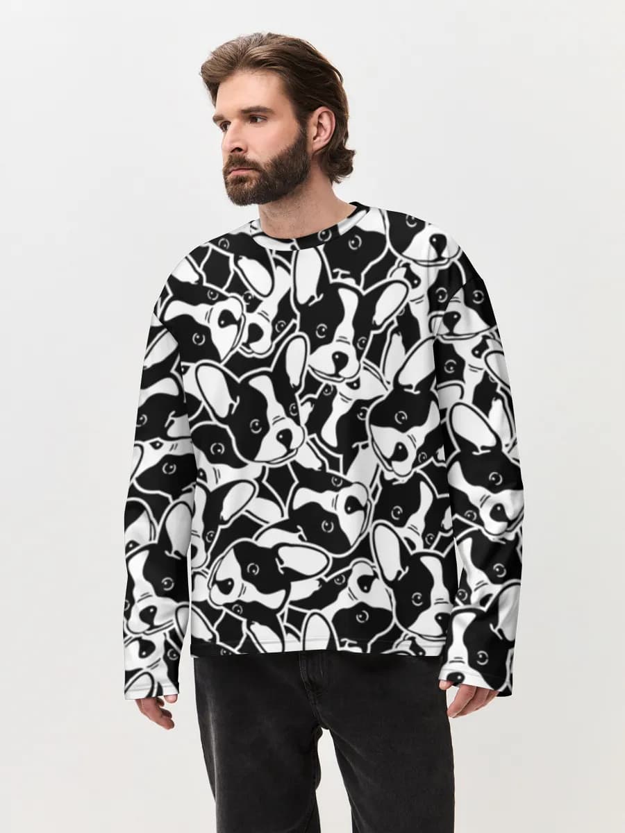 Men's oversized cotton long sleeve