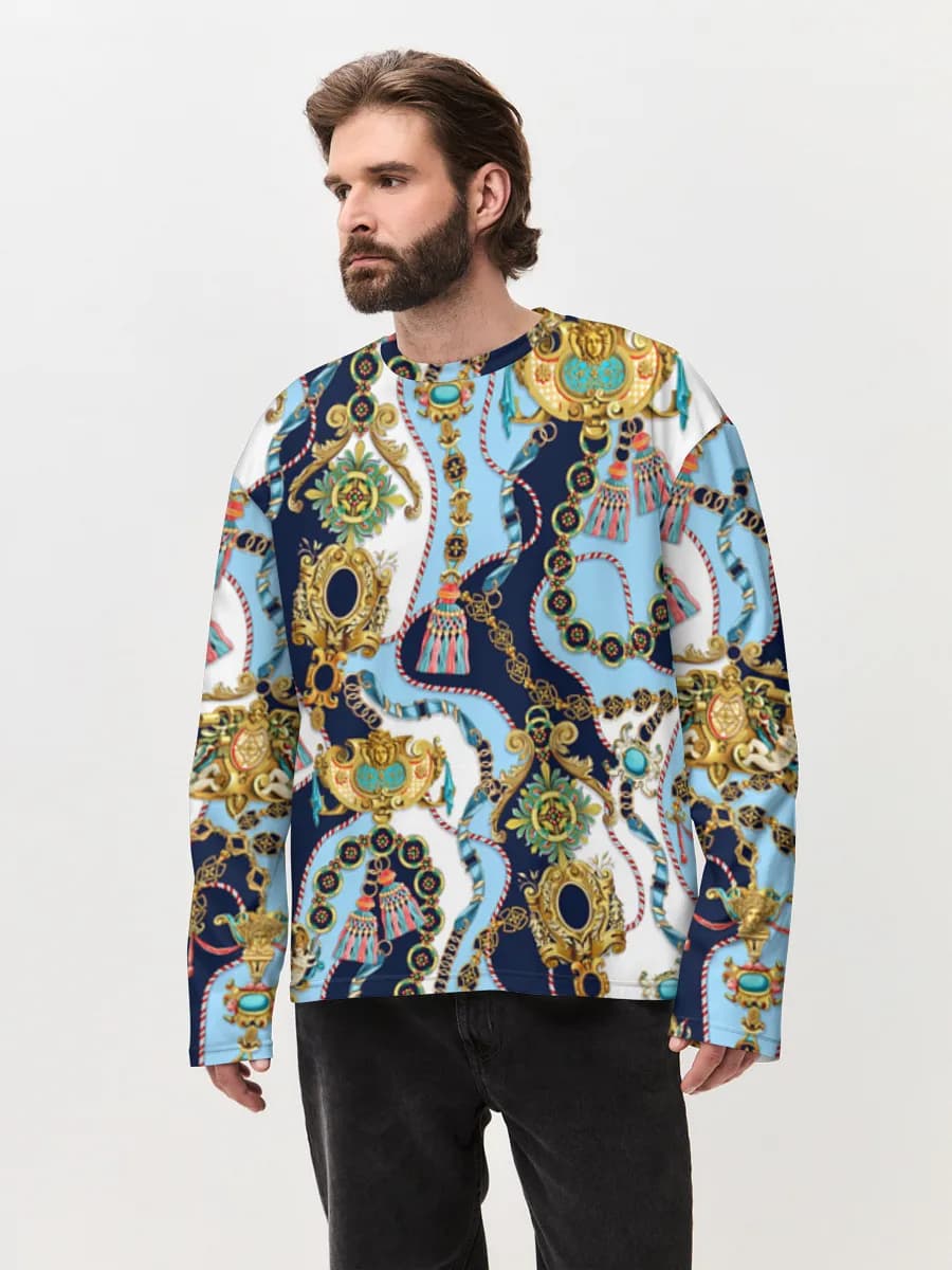 Men's oversized cotton long sleeve