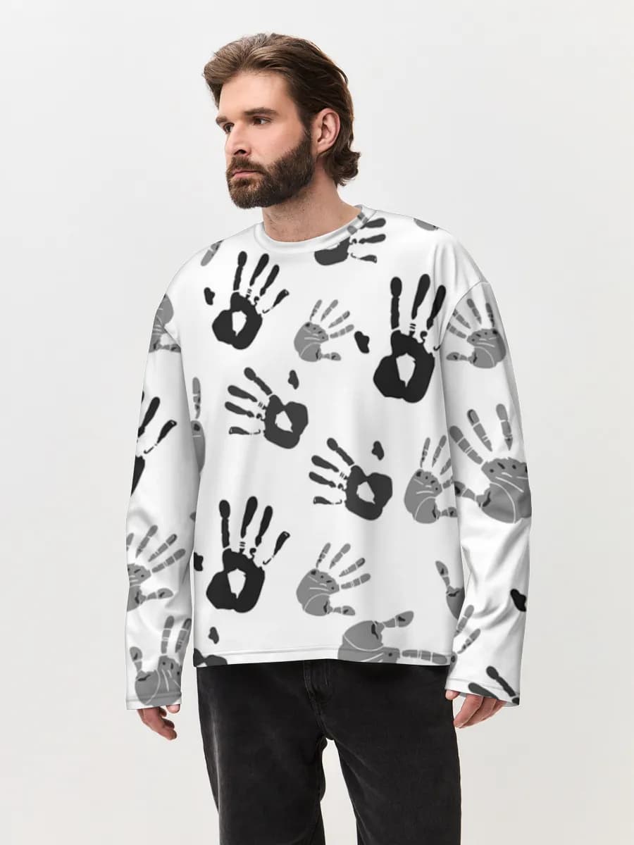 Men's oversized cotton long sleeve