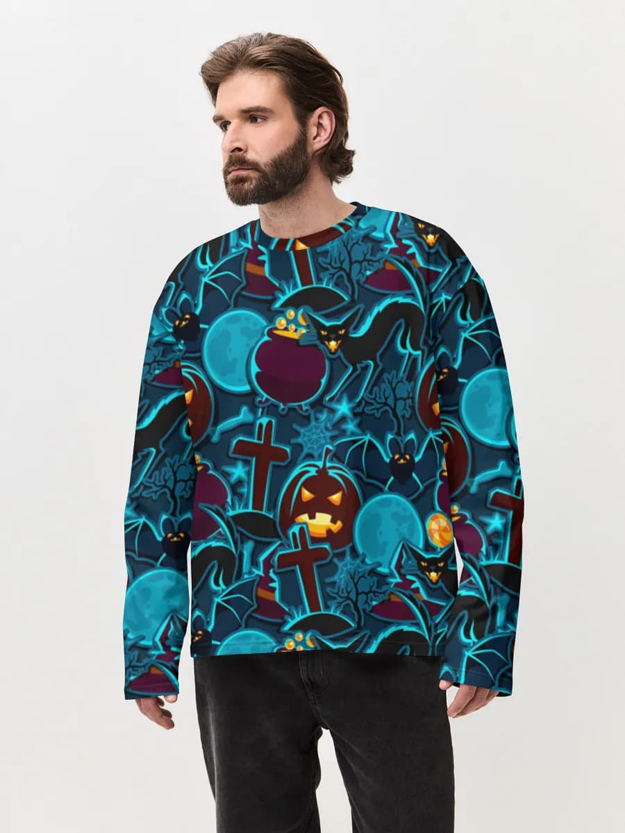 T-shirt Manches Longues Coton Oversize Homme