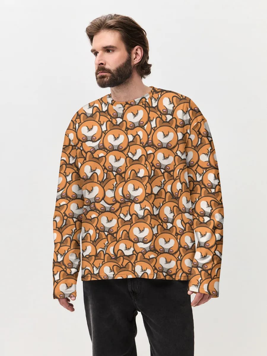 Men's oversized cotton long sleeve