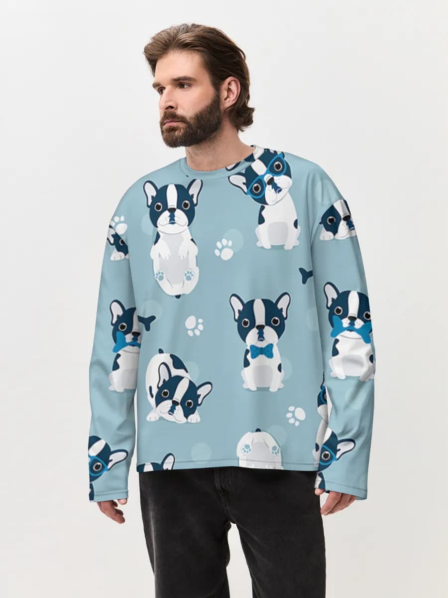 Men's oversized cotton long sleeve